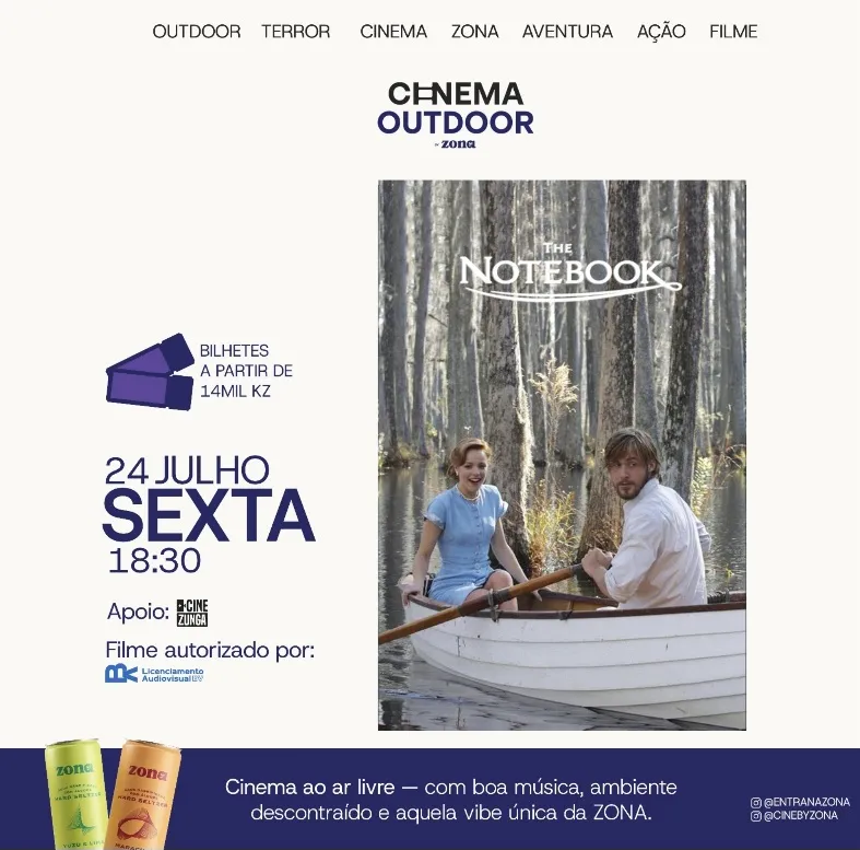 Cinema Outdoor by ZONA - Sessão 18h30